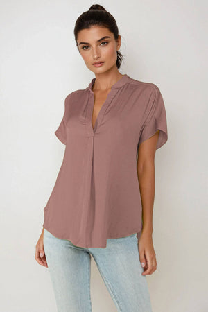 Drop Shoulder Regular Blouse - F-Blue Hand Home
