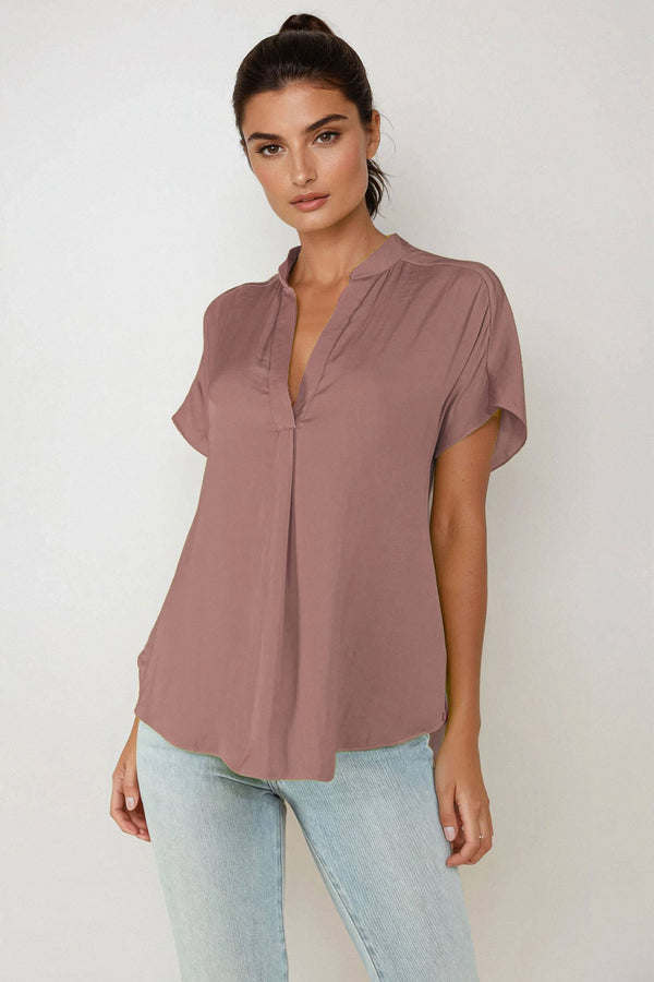Drop Shoulder Regular Blouse - F-Blue Hand Home