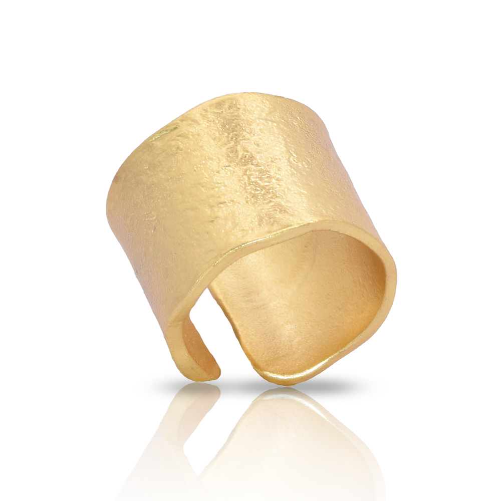 Trendy Textured Cigar Band Ring For Every Occasion-Blue Hand Home