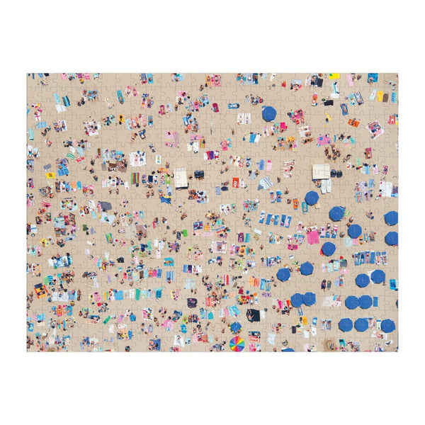 Gray Malin The Beach Double-Sided 500 Piece Puzzle-Blue Hand Home