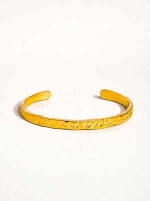 Bastien 18K Gold Non-Tarnish Textured Thin Bangle-Blue Hand Home