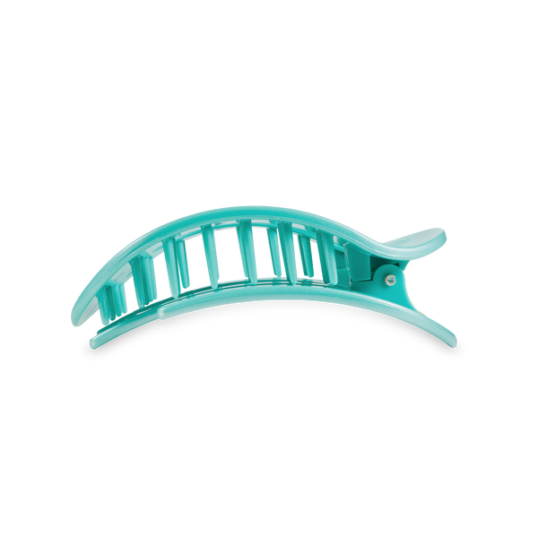 Round Flat Hair Clip | Medium | Totally Turquoise-Blue Hand Home