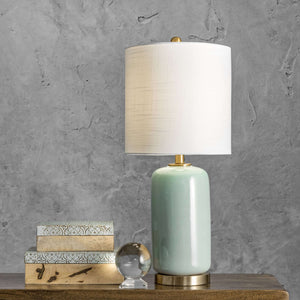 Bell 26" Ceramic Table Lamp-Blue Hand Home
