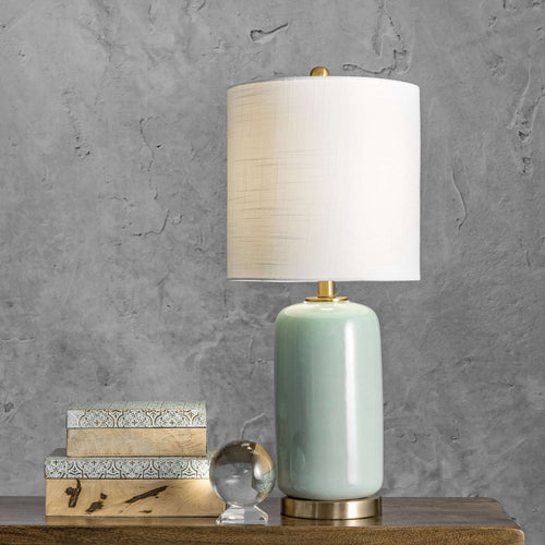 Bell 26" Ceramic Table Lamp-Blue Hand Home