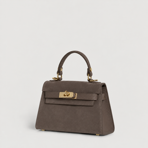 Genuine Suede Handbag With Adjustable Shoulder Strap
