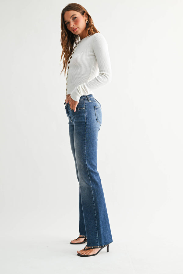 Mid Rise Bootcut - Medium Denim - Bp498j