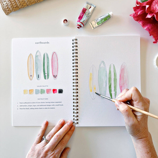 Tropical watercolor workbook-Blue Hand Home