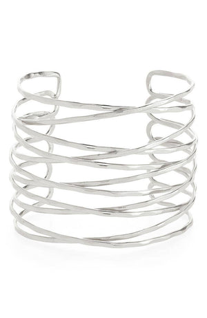 Wire Cuff - Statement Bracelet-Blue Hand Home