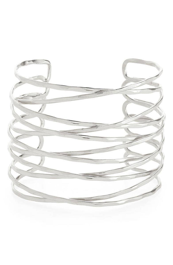 Wire Cuff - Statement Bracelet-Blue Hand Home