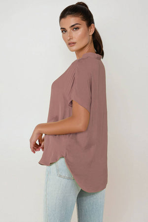 Drop Shoulder Regular Blouse - F-Blue Hand Home