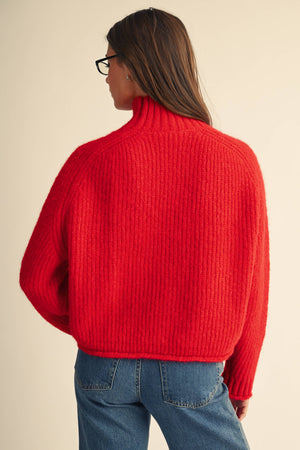 3483ik Soft Brushed Mock Neck Sweater
