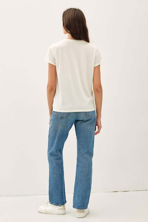 SOFT ROUND NECK SOLID BASIC TEE SHIRT-Blue Hand Home