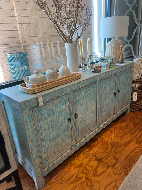 four door cabinet-Blue Hand Home
