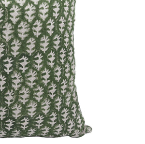 Home Décor Block Design Thick Linen Pillow Cover- Wajeer-Blue Hand Home