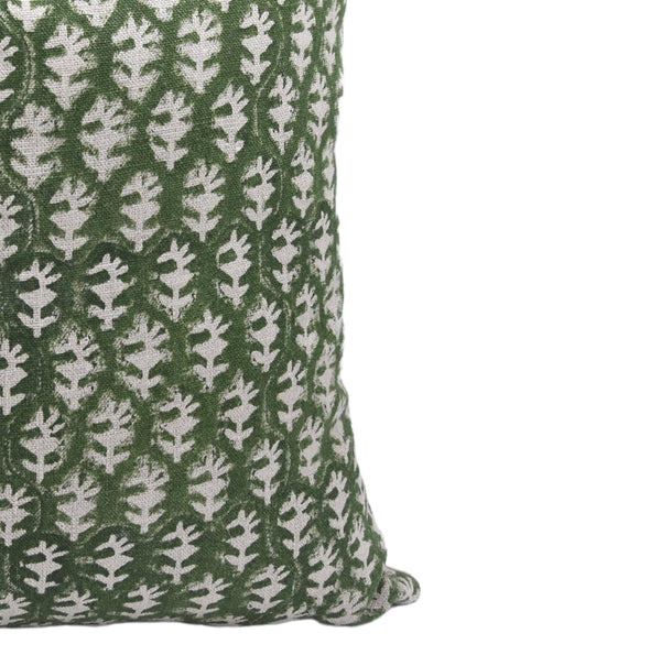 Home Décor Block Design Thick Linen Pillow Cover- Wajeer-Blue Hand Home