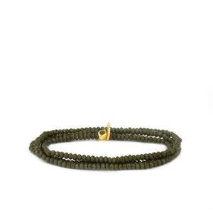 Mini stretch crystal beaded wrap bracelet-Blue Hand Home
