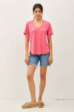 Basic V-Neck Short Sleeve T-Shirt