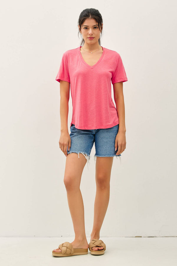 Basic V-Neck Short Sleeve T-Shirt