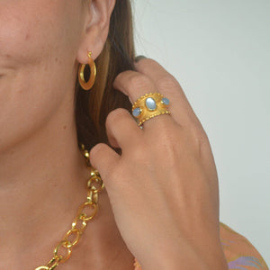 MEDAGLIA RING-Blue Hand Home