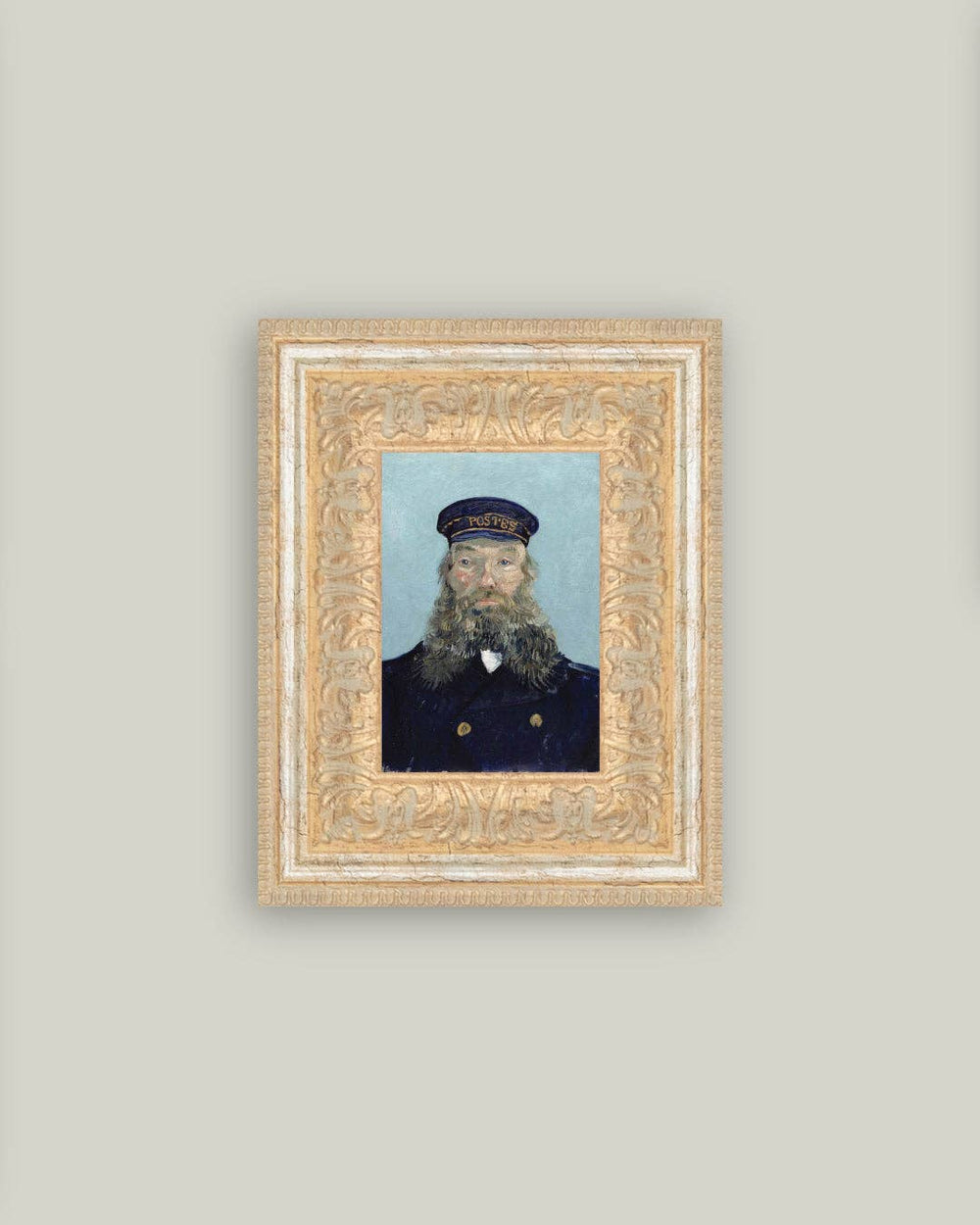 Portrait of a Postman Framed Antique Art-Blue Hand Home