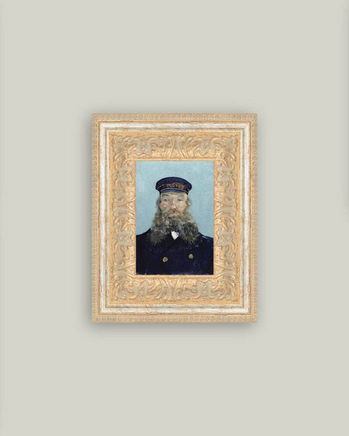 Portrait of a Postman Framed Antique Art-Blue Hand Home