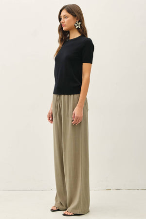 Basic Short Sleeve Sweater Top