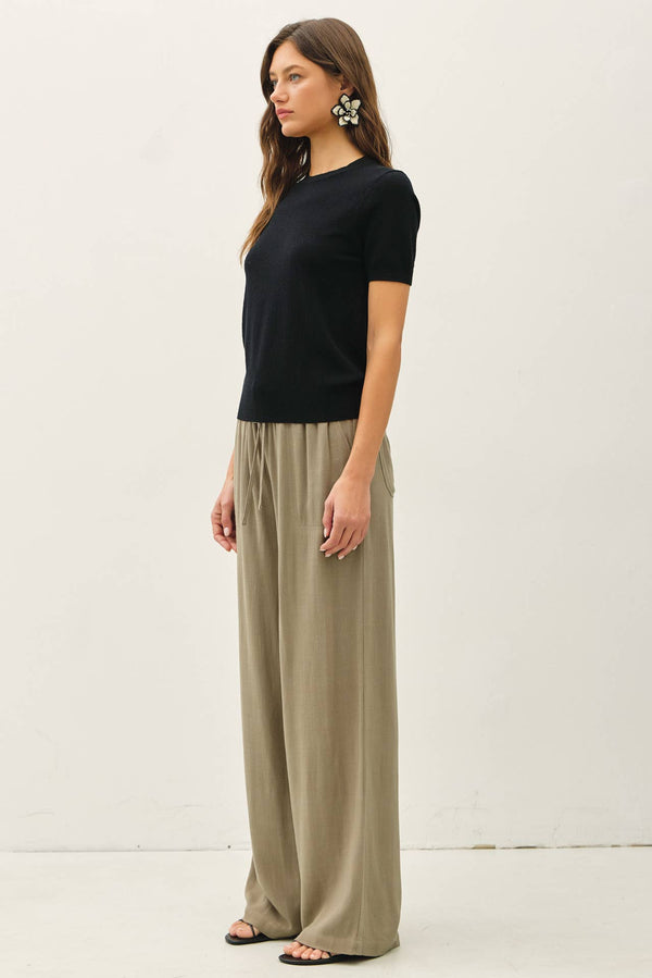 Basic Short Sleeve Sweater Top