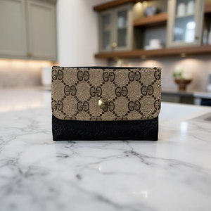 Tessa Wallet In Leather | Upcycled Gucci & LV-Blue Hand Home
