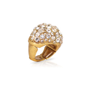 Maxi cz stones Ring - 24K Gold Plated-Blue Hand Home