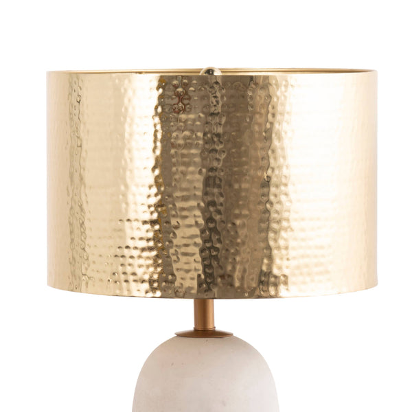 Monroe 25" Concrete & Iron Table Lamp-Blue Hand Home