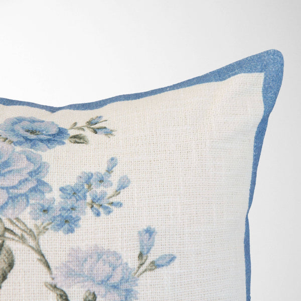Scarlett Vintage Roses Pillow Cover - Blue, Floral-Blue Hand Home