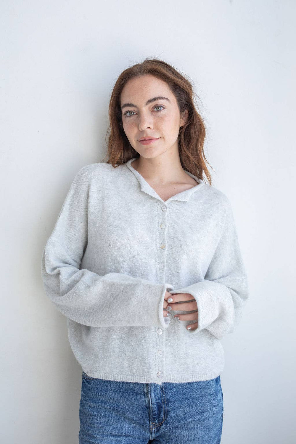 Light Grey Piper Cardigan-Blue Hand Home
