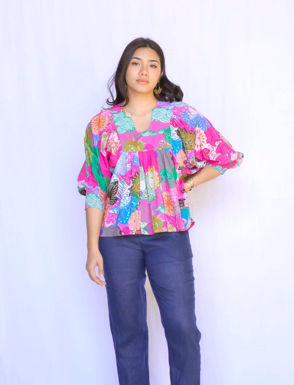 Anjou Top O/S - Bubblegum