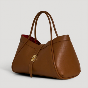 Elegant Large Genuine Leather Bag Made In Italy – 45x25x20