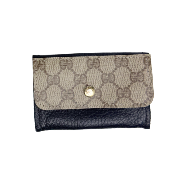 Tessa Wallet In Leather | Upcycled Gucci & LV-Blue Hand Home