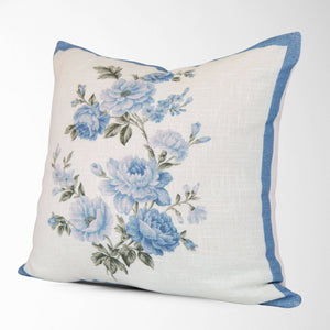 Scarlett Vintage Roses Pillow Cover - Blue, Floral-Blue Hand Home