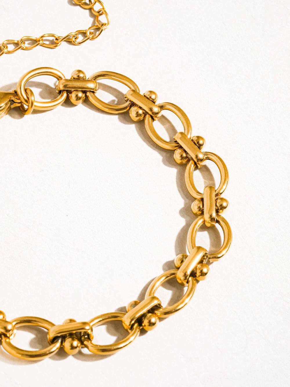 Dawson 18K Gold Non-Tarnish Braided Chain Bracelet-Blue Hand Home