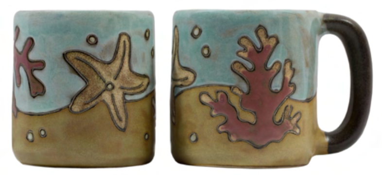 Mara Stoneware Sea Floor Mug-Blue Hand Home