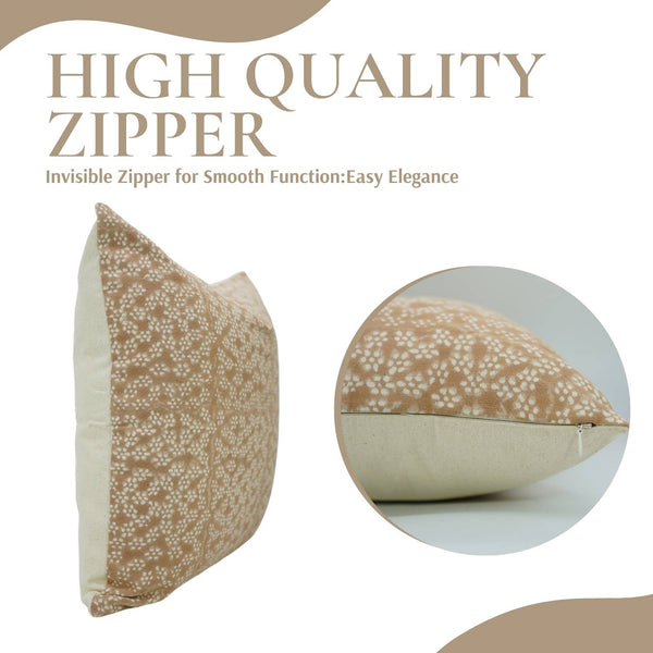 Bohemian Print Duck Canvas Pillow Cover - Ola Vrishti-Blue Hand Home