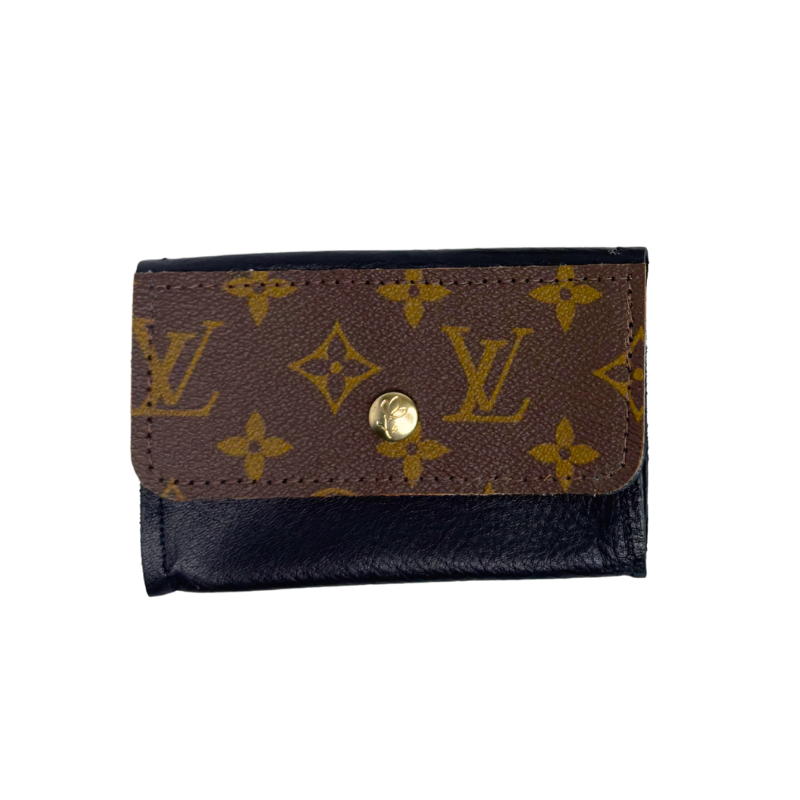 Tessa Wallet In Leather | Upcycled Gucci & LV-Blue Hand Home
