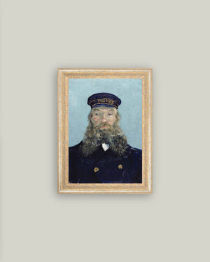 Portrait of a Postman Framed Antique Art-Blue Hand Home