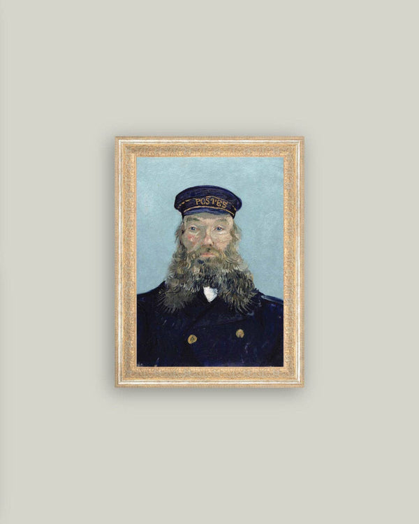 Portrait of a Postman Framed Antique Art-Blue Hand Home