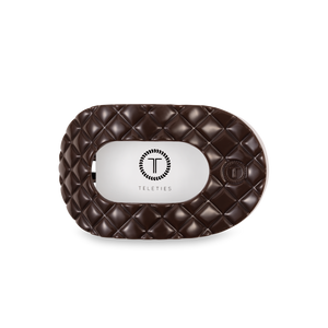 Flat Round Hair Clip | Medium | Truly Taupe Quilted-Blue Hand Home