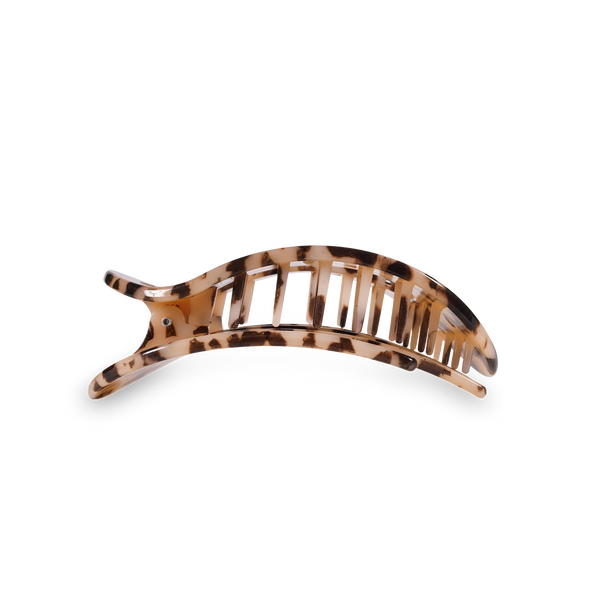 Round Flat Hair Clip | Medium | Blonde Tortoise-Blue Hand Home