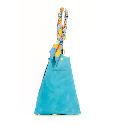 Leather Bucket Bag, Medium Size - The Millie-Blue Hand Home