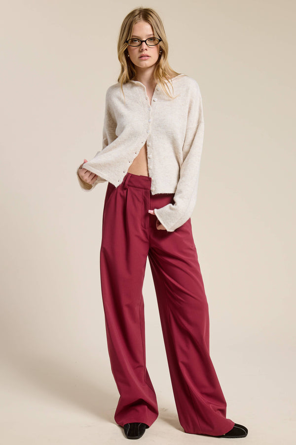 Essential Button Down Cardigan Top-Blue Hand Home