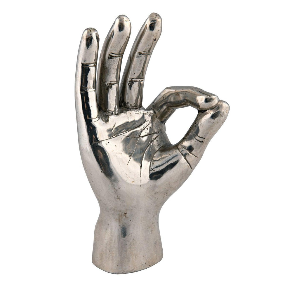 Ok Sign, Silver-Noir Furniture-Blue Hand Home
