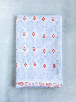 Table Runner - Vara Dogwood, Uniform Blue & Orange-Blue Hand Home