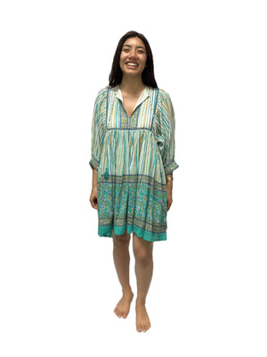 Raya Mini Dress-Blue Hand Home