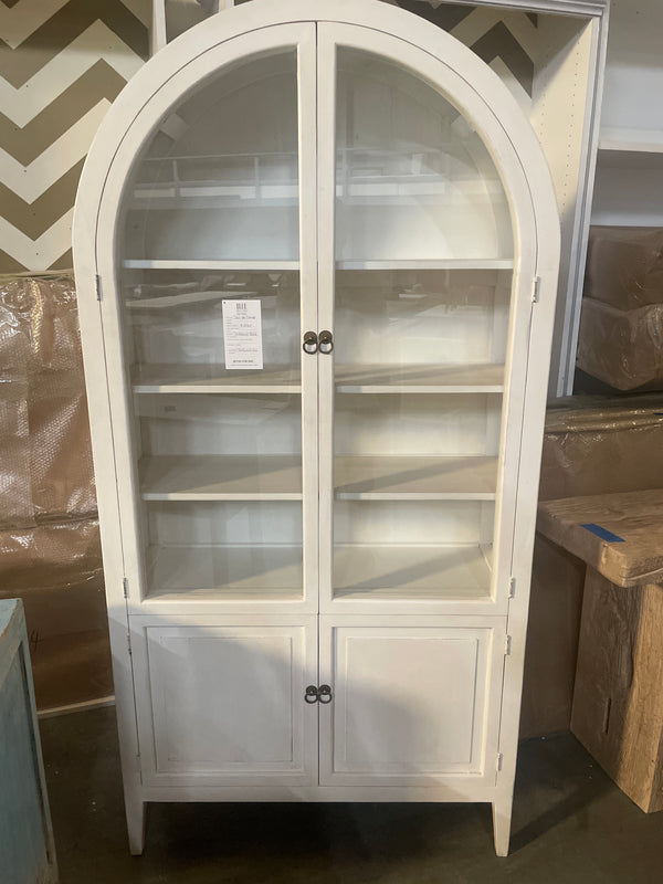 Glass Cabinet 67 Inch Ant. Oak-Blue Hand Home